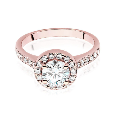 Pierścionek W551 Diament 0,70ct różowe złoto