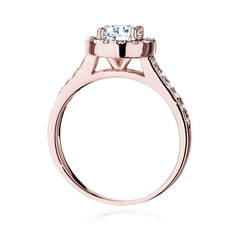 Pierścionek W551 Diament 0,70ct różowe złoto