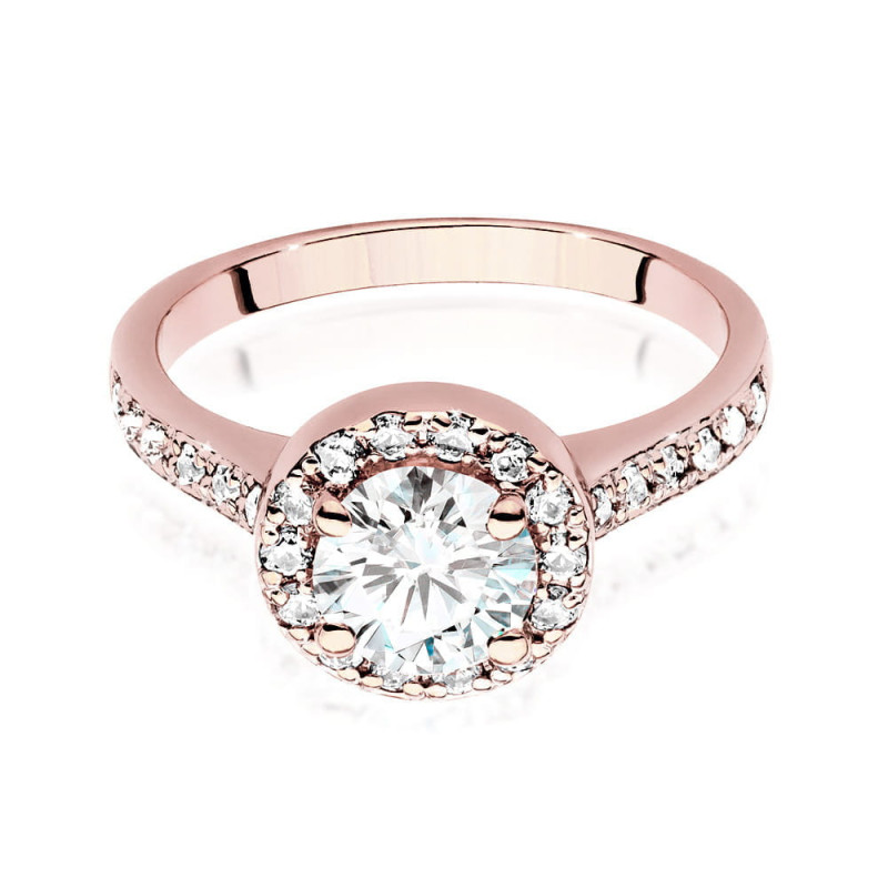 Pierścionek W551 Diament 1,00ct różowe złoto