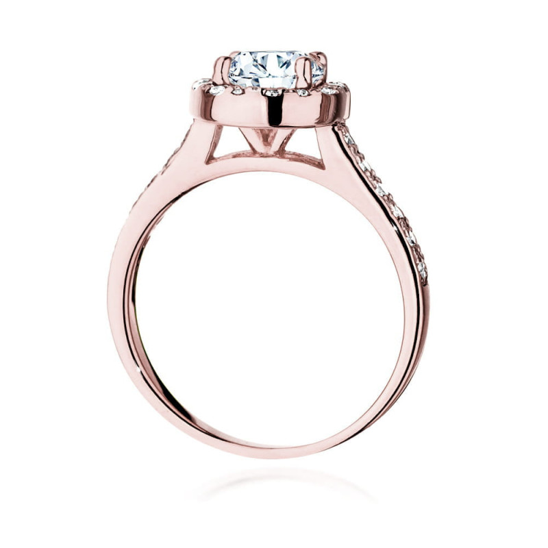Pierścionek W551 Diament 1,00ct różowe złoto