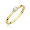 Pierścionek W0464 Diament 0,10ct żółte złoto