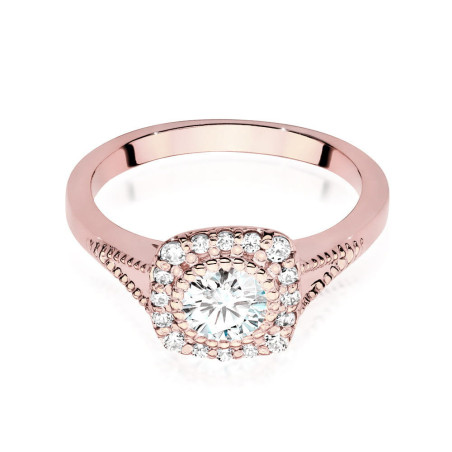 Pierścionek W552 Diament 0,50ct różowe złoto