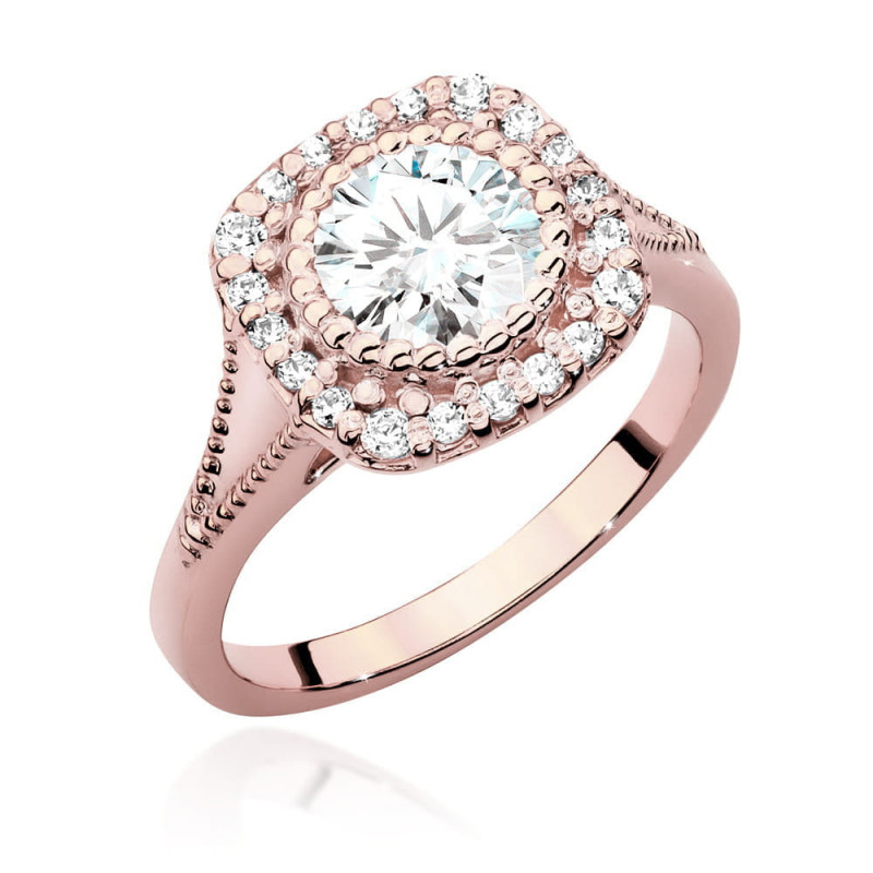 Pierścionek W552 Diament 0,70ct różowe złoto