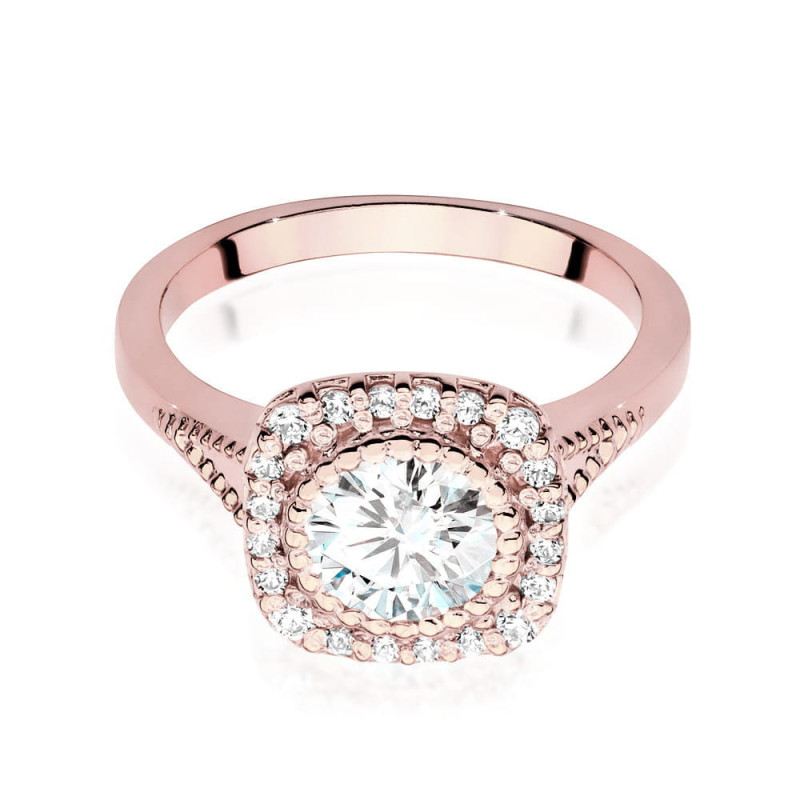 Pierścionek W552 Diament 0,70ct różowe złoto