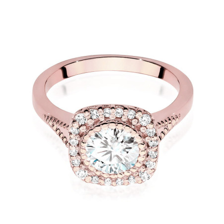 Pierścionek W552 Diament 0,70ct różowe złoto