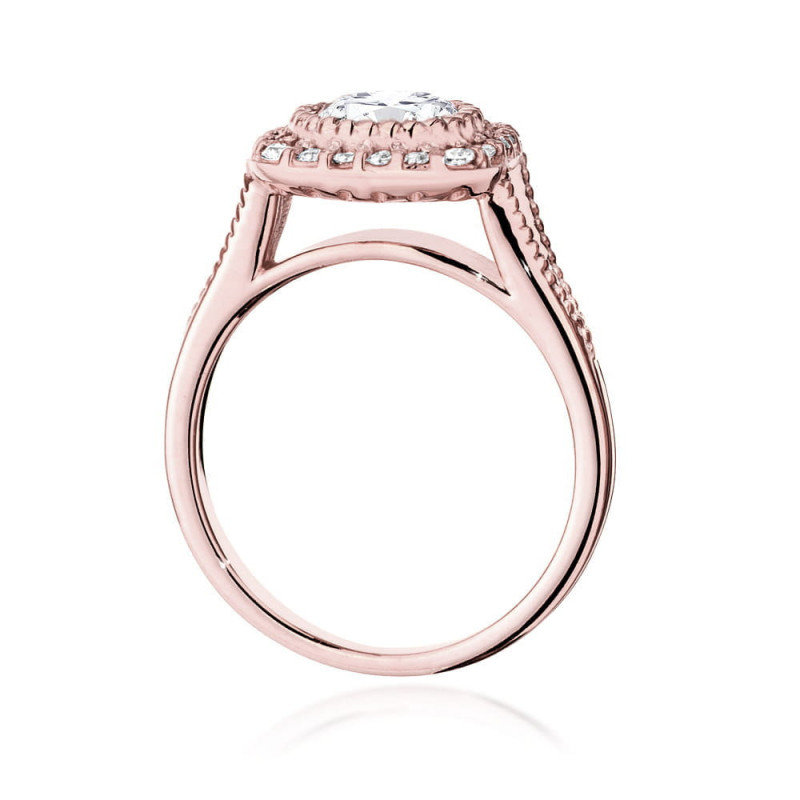 Pierścionek W552 Diament 0,70ct różowe złoto
