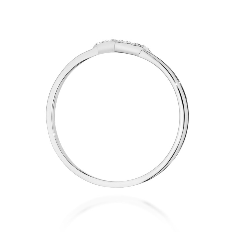 Pierścionek W0602 z diamentami białe złoto