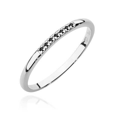 Pierścionek W0607 1 z diamentami białe złoto