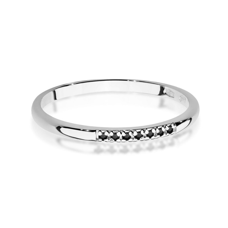 Pierścionek W0607 1 z diamentami białe złoto