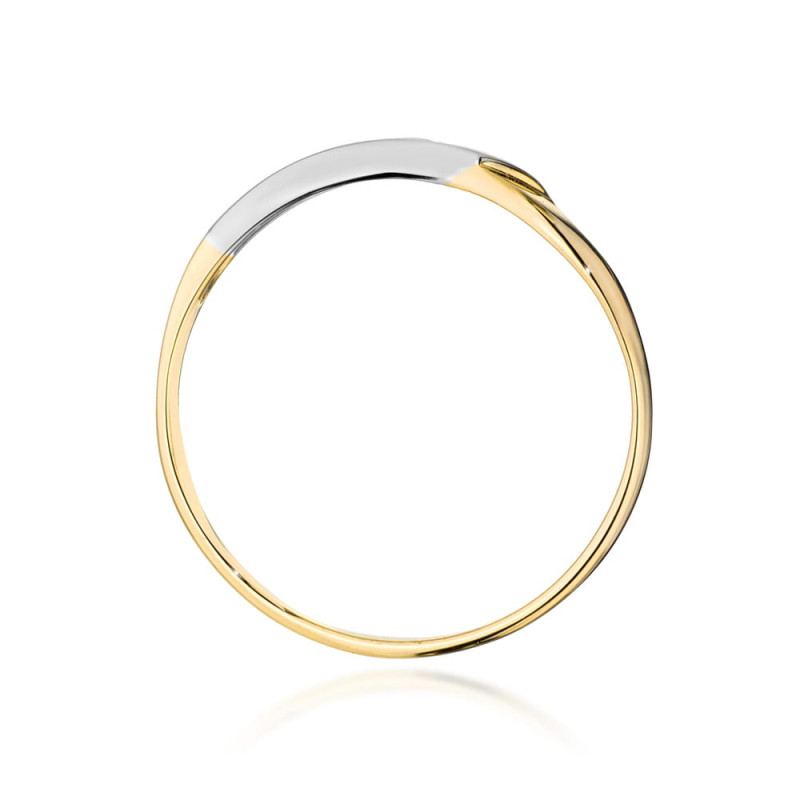 Pierścionek W0609 Diament 0,04ct żółte złoto