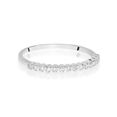 Pierścionek W0635 z diamentami białe złoto