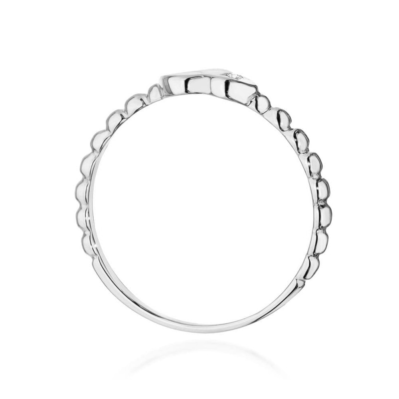 Pierścionek W0637 Diament 0,01ct białe złoto