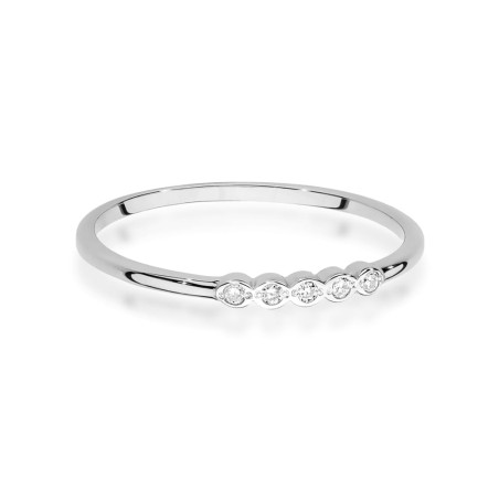 Pierścionek W0638 z diamentami białe złoto