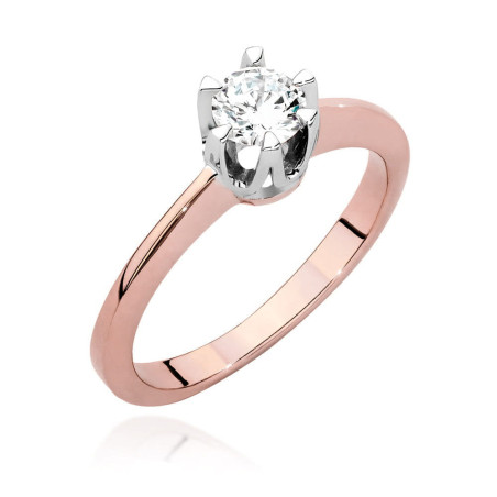 Pierścionek W220B Diament 0,40ct różowe złoto
