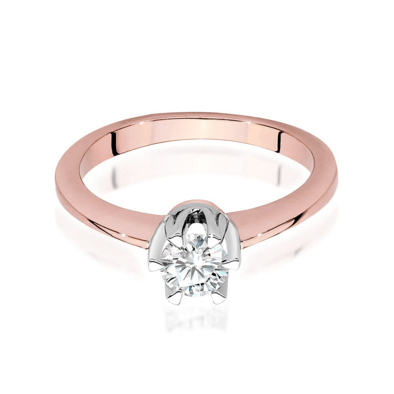 Pierścionek W220B Diament 0,40ct różowe złoto