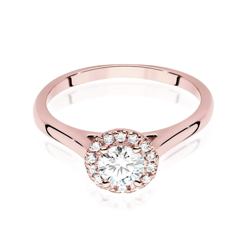 Pierścionek W550 Diament 0,50ct różowe złoto