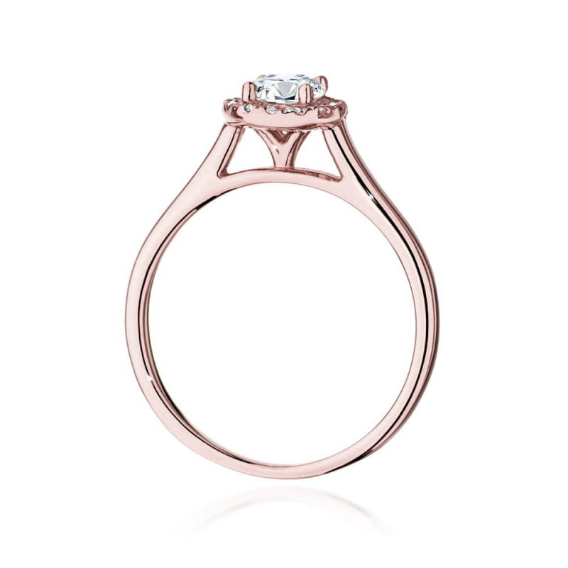 Pierścionek W550 Diament 0,50ct różowe złoto