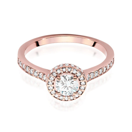 Pierścionek W508 Diament 0,50ct różowe złoto