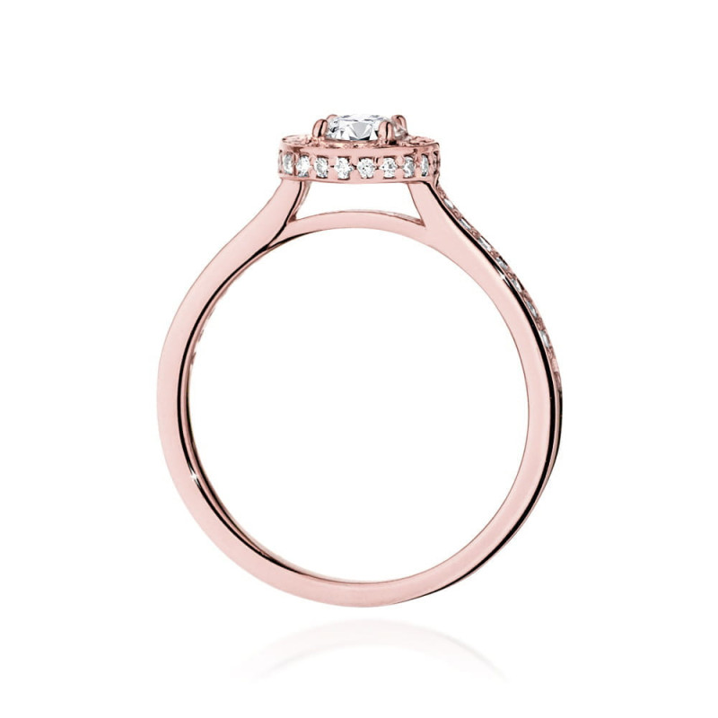 Pierścionek W508 Diament 0,50ct różowe złoto