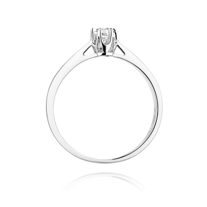 Pierścionek W295 Diament 0,15ct białe złoto