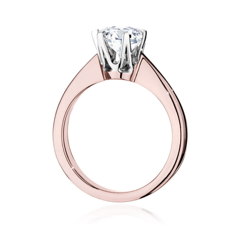 Pierścionek W220B Diament 1,00ct różowe złoto