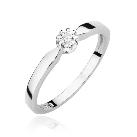 Pierścionek W450 Diament 0,08ct białe złoto