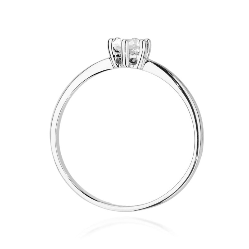 Pierścionek W496 Diament 0,30ct białe złoto
