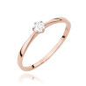 Pierścionek W579 Diament 0,10ct różowe złoto