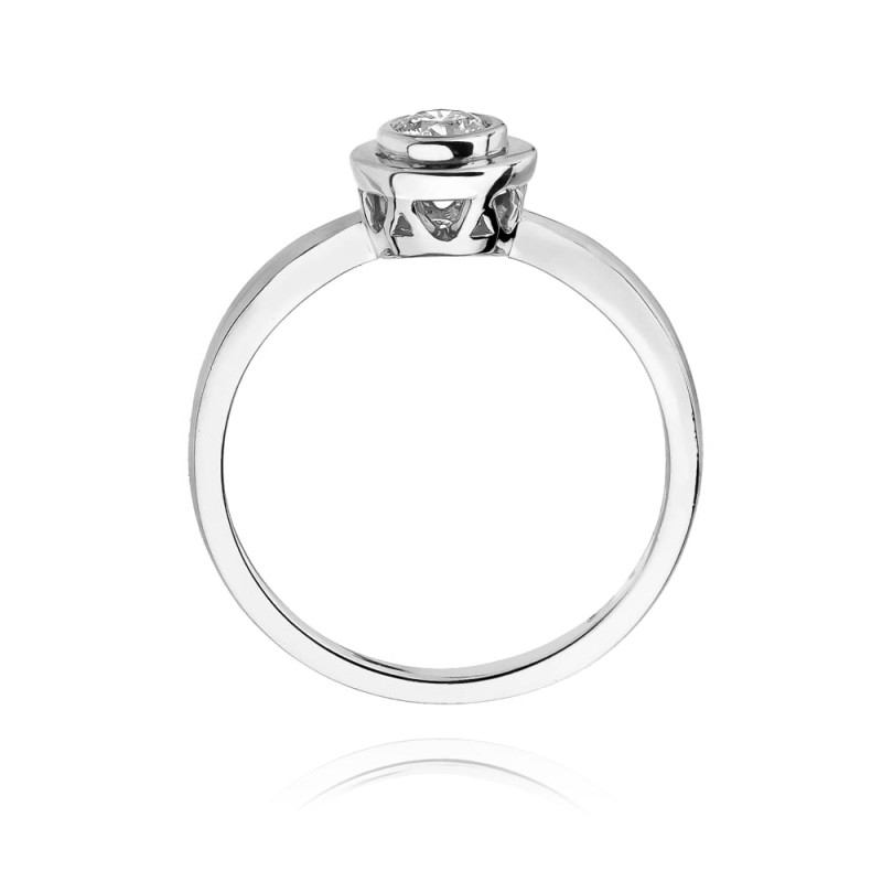Pierścionek W294 Diament 0,30ct białe złoto