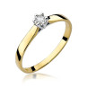 Pierścionek W222 Diament 0,12ct żółte złoto