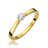 Pierścionek W229 Diament 0,08ct żółte złoto