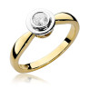 Pierścionek W294 Diament 0,30ct żółte złoto