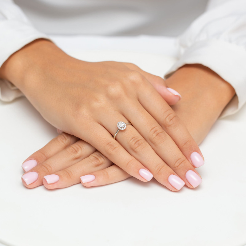 Pierścionek W0583 Diament 0,30ct białe złoto