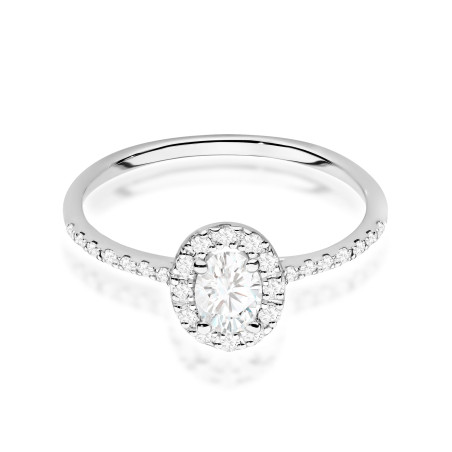 Pierścionek W0584 Diament 0,30ct białe złoto