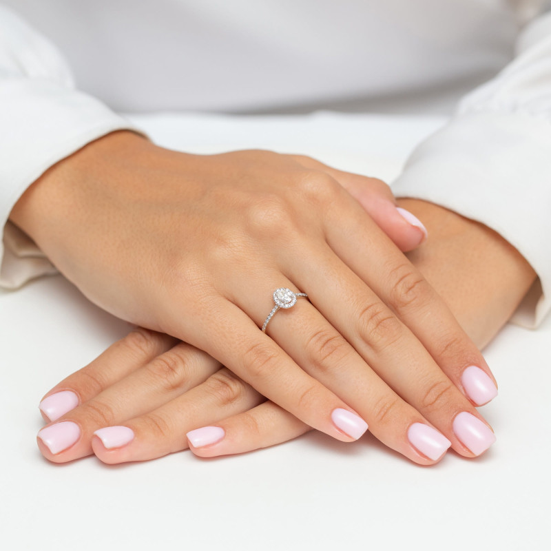 Pierścionek W0584 Diament 0,30ct białe złoto