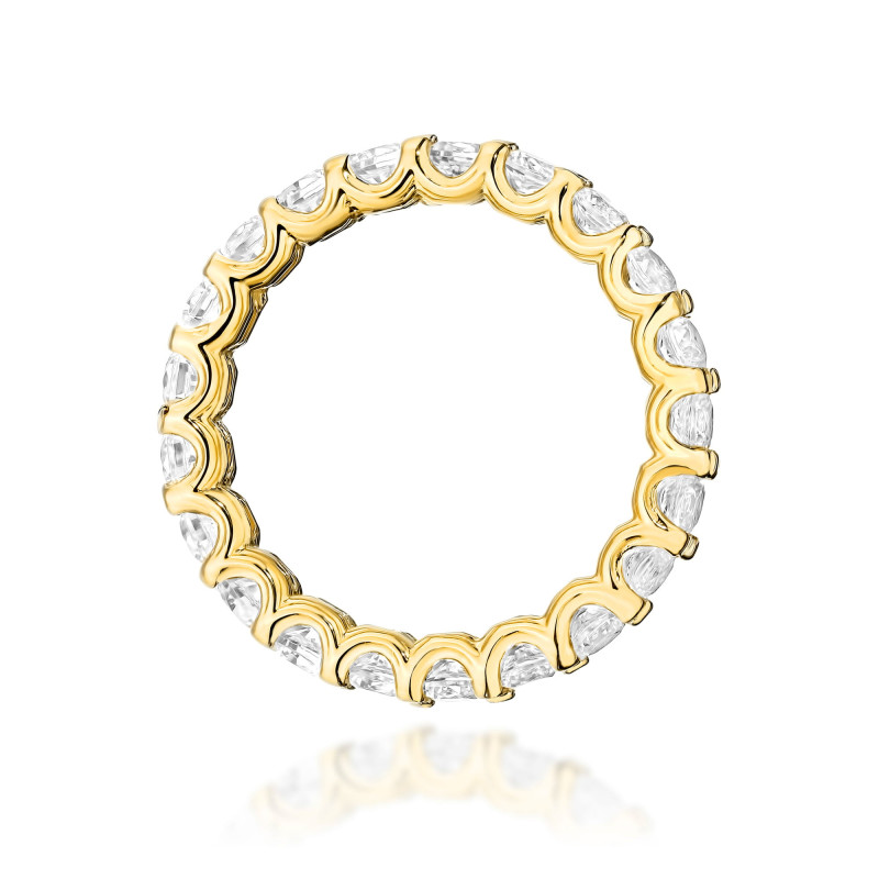 Pierścionek W0515 z diamentami żółte złoto