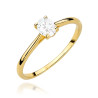 Pierścionek W0581 Diament 0,30ct żółte złoto
