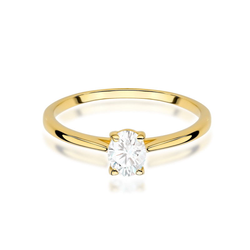 Pierścionek W0581 Diament 0,30ct żółte złoto
