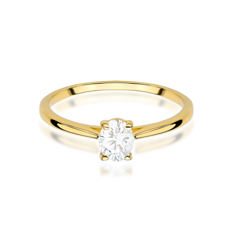 Pierścionek W0581 Diament 0,30ct żółte złoto