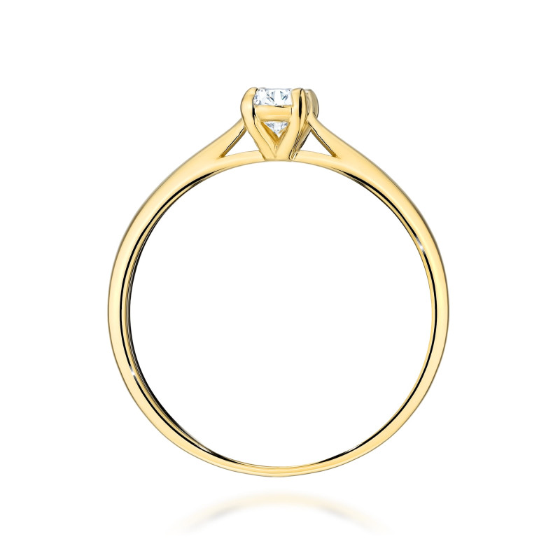 Pierścionek W0581 Diament 0,30ct żółte złoto