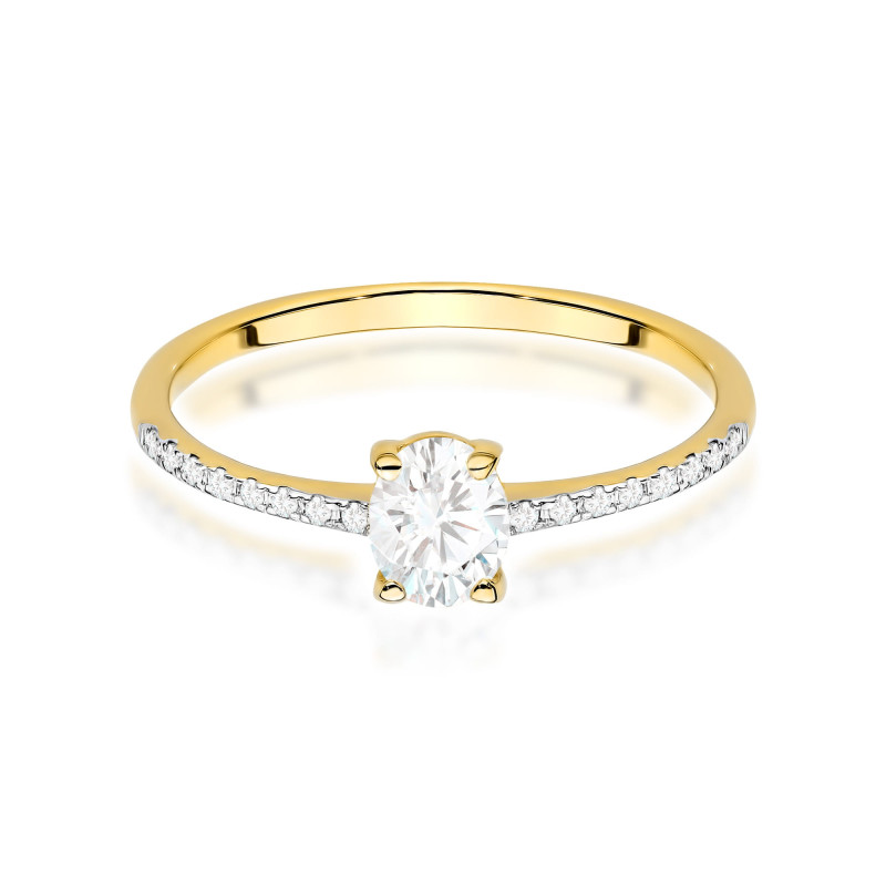 Pierścionek W0582 Diament 0,30ct żółte złoto