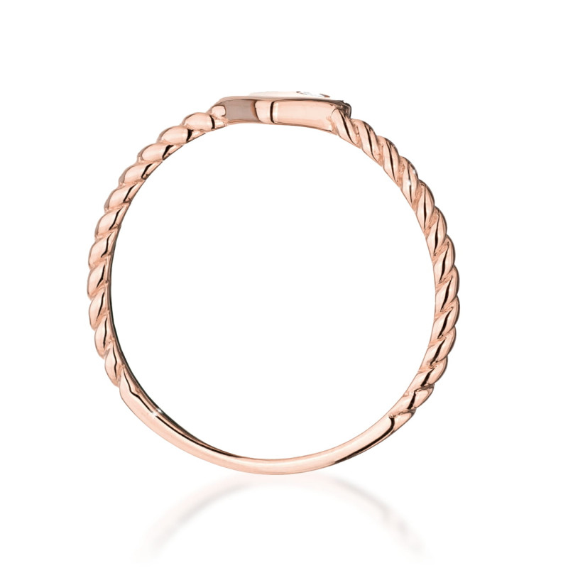 Pierścionek W0610 Diament 0,03ct różowe złoto