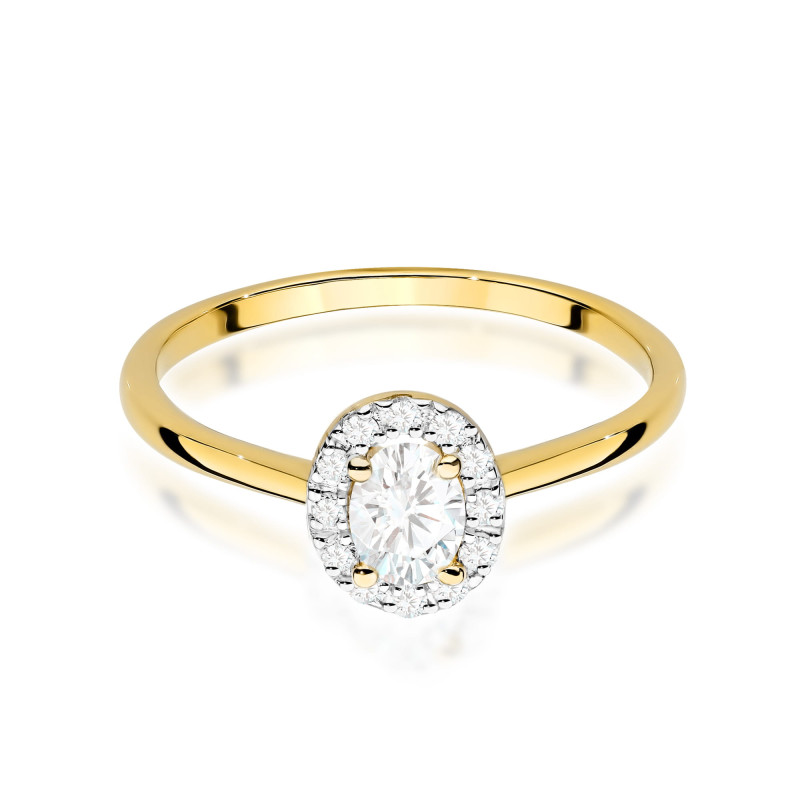 Pierścionek W0583 Diament 0,30ct żółte złoto
