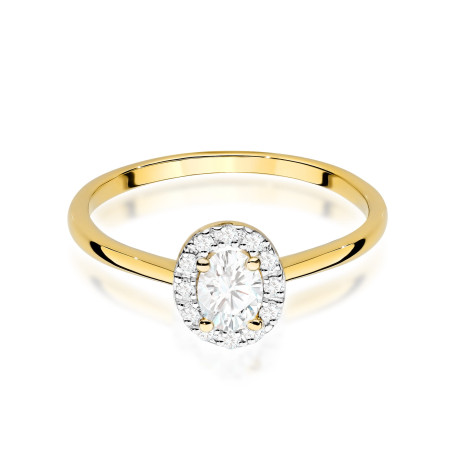 Pierścionek W0583 Diament 0,30ct żółte złoto