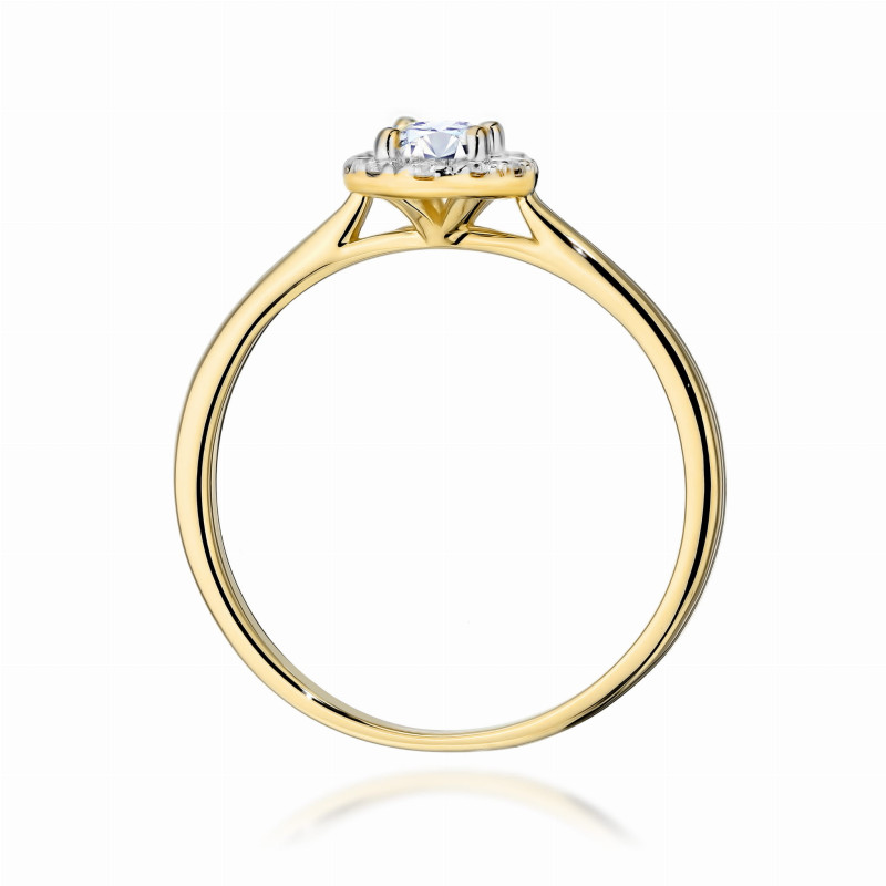 Pierścionek W0583 Diament 0,30ct żółte złoto