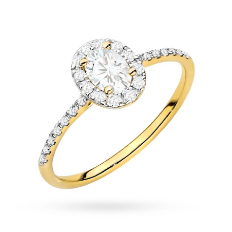 Pierścionek W0584 Diament 0,30ct żółte złoto