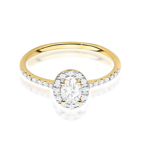 Pierścionek W0584 Diament 0,30ct żółte złoto