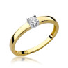 Pierścionek W225 Diament 0,12ct żółte złoto