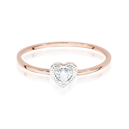 Pierścionek W0642 Diament 0,02ct różowe złoto