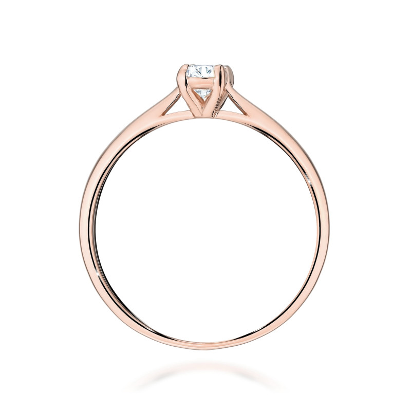 Pierścionek W0581 Diament 0,30ct różowe złoto